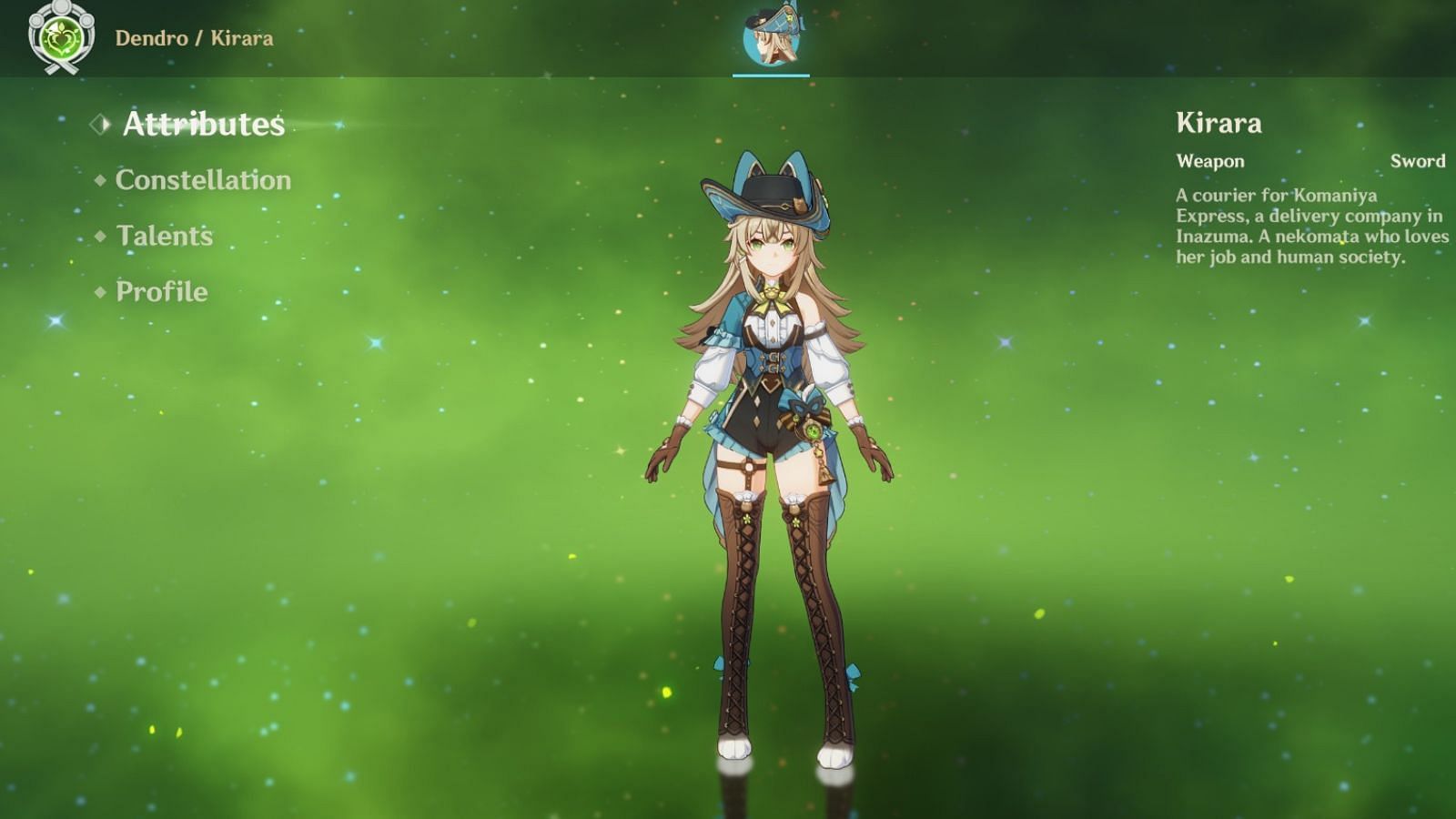 Kirara in-game (Image via HoYoverse)